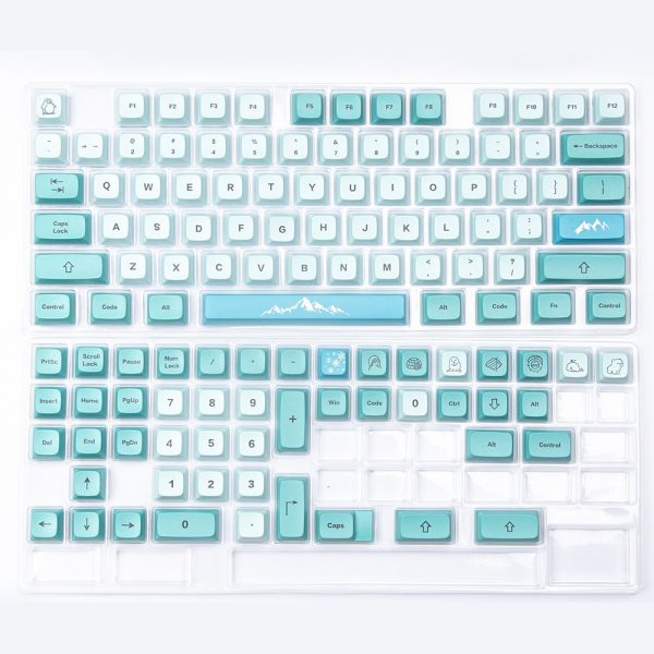 GMK Cloned Iceberg XDA Profile PBT Dye Sub Keycaps 123 Keys For Cherry Mx Switch GMMK 1 - GMK Keycap