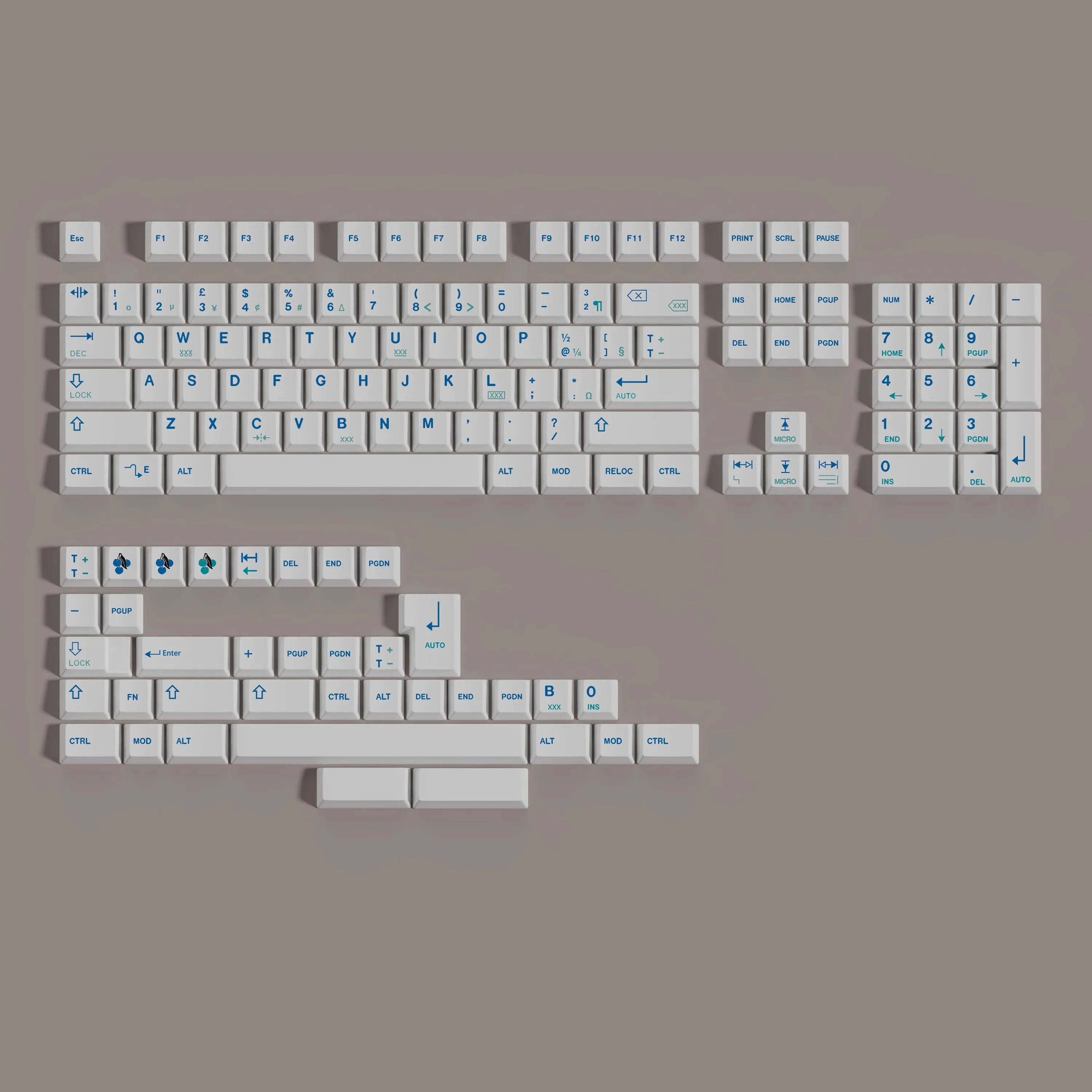 1 Set GMK Redacted PBOW Honor 2048 Alice French AZERTY Keycaps PBT Dye Subbed Key Caps 3 - GMK Keycap