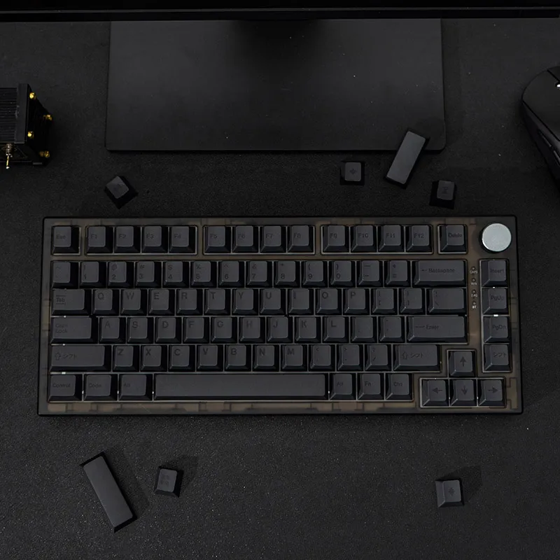 144-Keys-GMK-Clones-Dark-Keycaps-Minimall-Black-PBT-Dye-Sub-KeyCap-Cherry-Profile-For-Mechanical