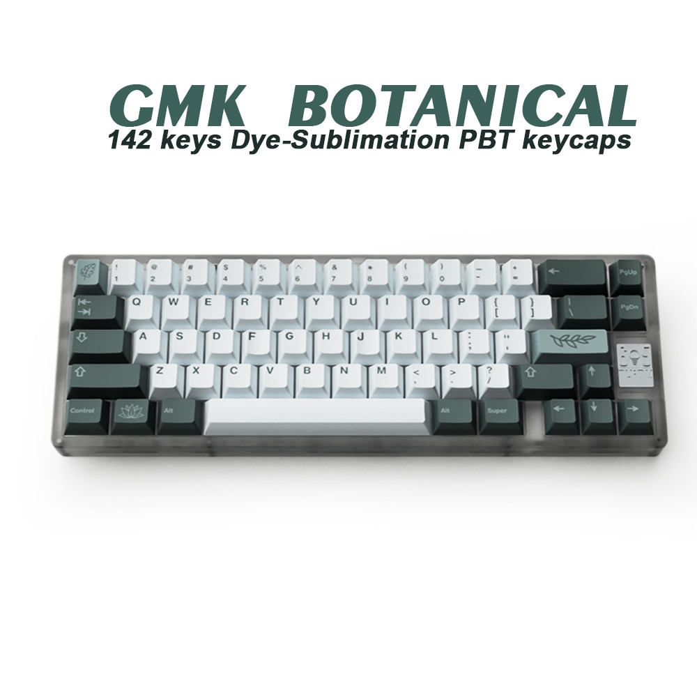 GMK Botanical 141 Keys DYE SUB PBT Keycap Cherry Profile English Keycaps For Mechanical Keyboard 61 - GMK Keycap