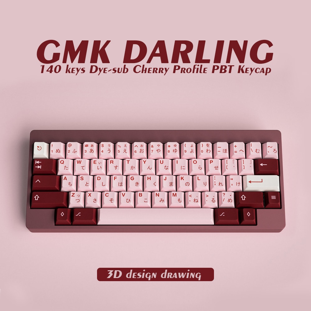 GMK Darling Large Set Cherry Profile DYE SUB PBT Keycap Japanese Personalized Keycaps For Mechanical Keyboards - GMK Keycap