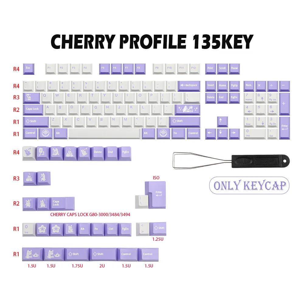 GMK KEY Tuzi Theme PBT Dye Subbed Keycap For MX Switch FL980 Mechanical Keyboard gmk Keycap 4 - GMK Keycap