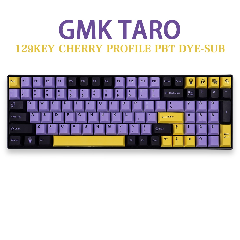 GMK Taro Large Set Theme Keycap PBT Cherry Profile DYE SUB Keycaps For MX Switch Mechanical 1 - GMK Keycap