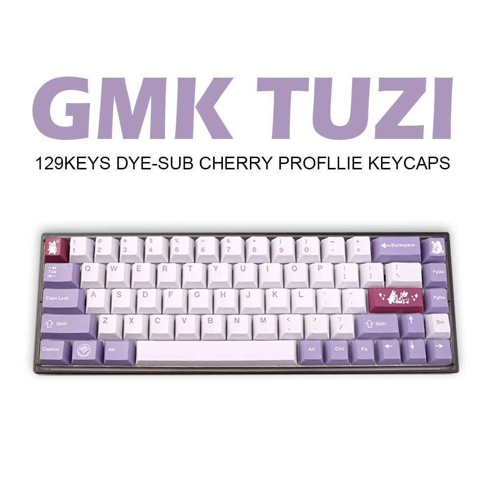 GMK Tuzi Large Set Cherry Profile PBT Keycap DYE SUB English Custom Personality Keycaps For Mechanical - GMK Keycap