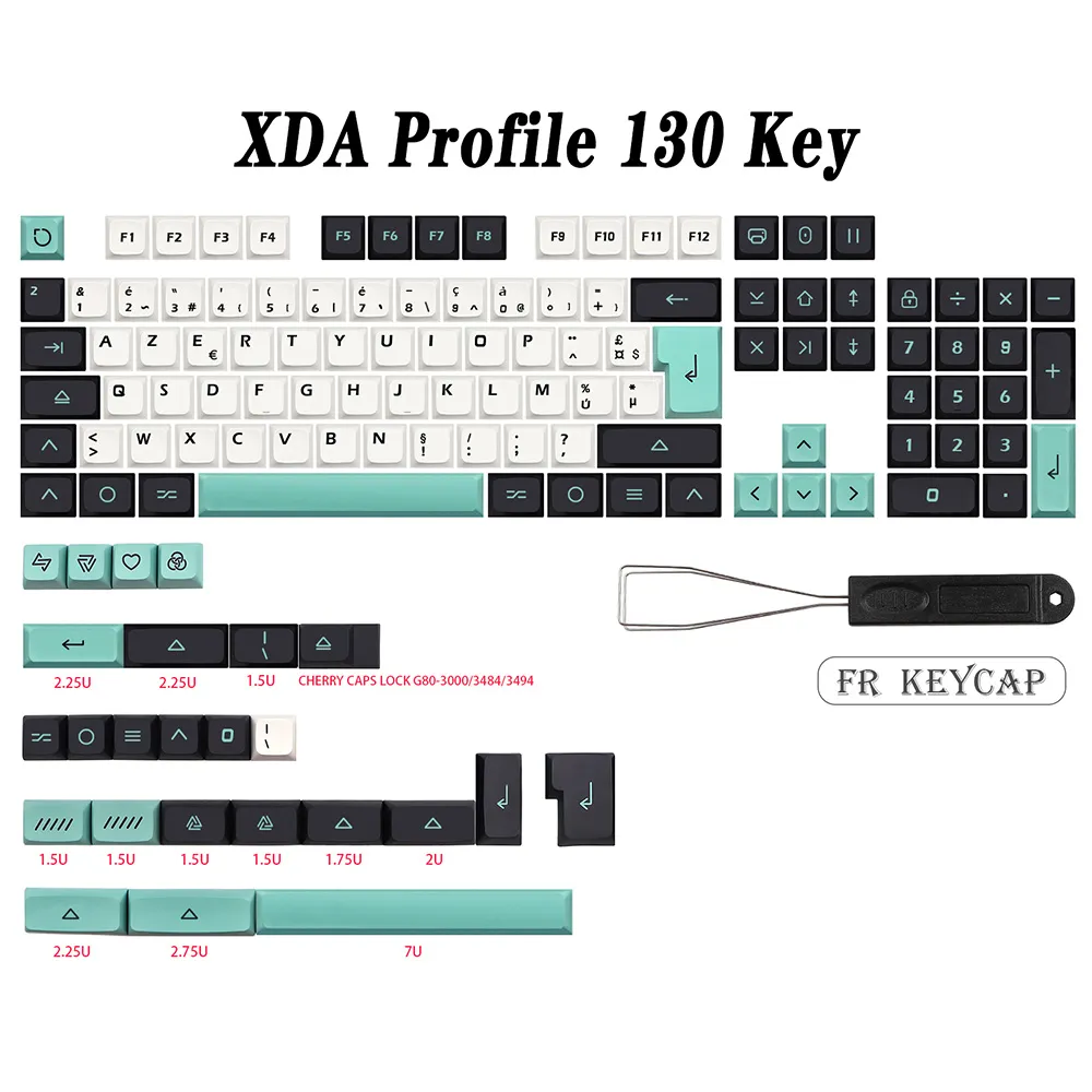 Geoma Keycap pbt XDA Japanese Korean DE FR ES AZERTY Key Cap For dz60 RK61 gk64 4 - GMK Keycap
