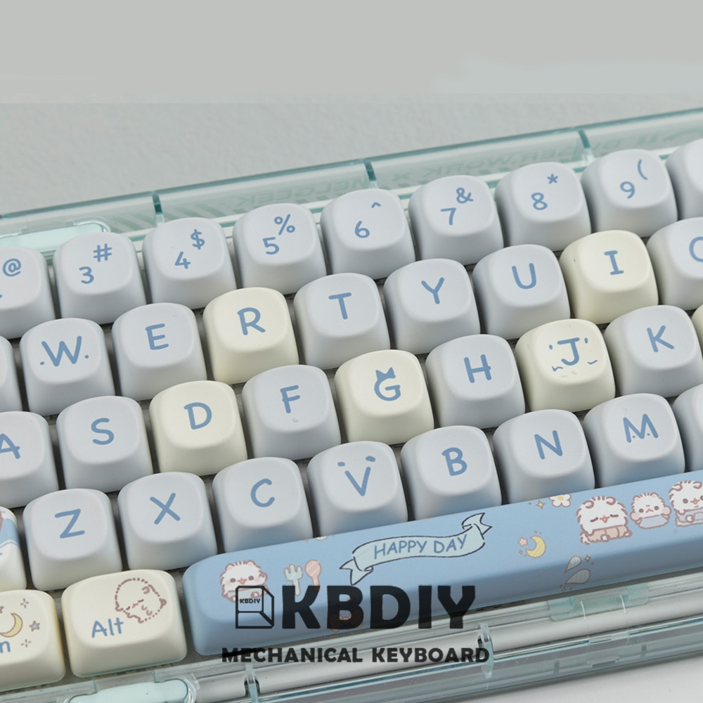 KBDiy 144 Keys Set MOA Profile Cute Cat Custom PBT Keycap for Mechanical Gaming Keyboard Keycaps 3 - GMK Keycap