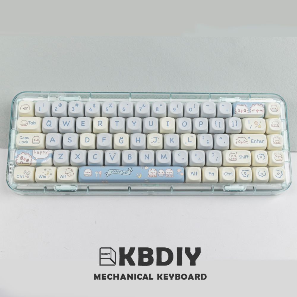 KBDiy 144 Keys Set MOA Profile Cute Cat Custom PBT Keycap for Mechanical Gaming Keyboard Keycaps - GMK Keycap