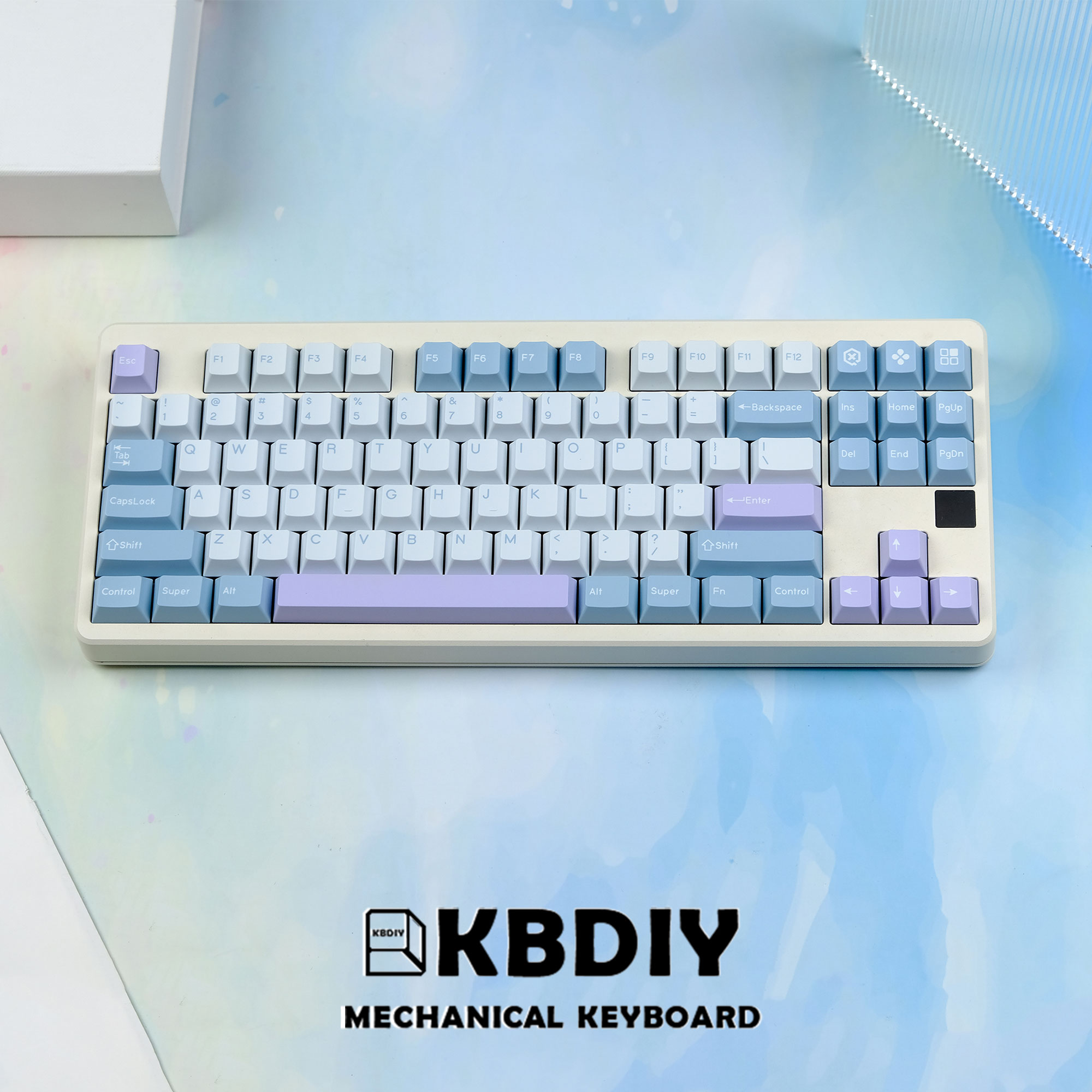 KBDiy 173 Keys Set Cherry Profile PBT Keycap GMK Illusion DIY Custom Blue Key Caps for - GMK Keycap