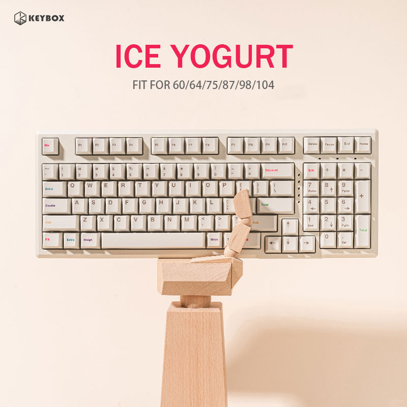 Keebox Shenpo Froyo DYE SUB PBT Ice Yogurt Keycaps Cherry Profile Customized Mechanical Keyboards Keycaps For - GMK Keycap