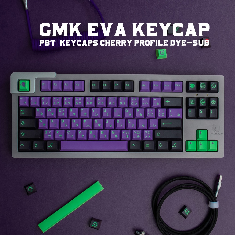 PBT Large Set DYE SUB Keycap Cherry Profile English Keycaps For MX Switch Mechanical Keyboard GMK 1 - GMK Keycap