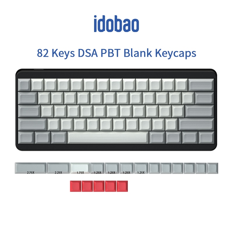 idobao Blank Keycaps ANSI PBT Keycap Custom Keycap Set Retro Key Cap DSA Keycaps for Cherry - GMK Keycap