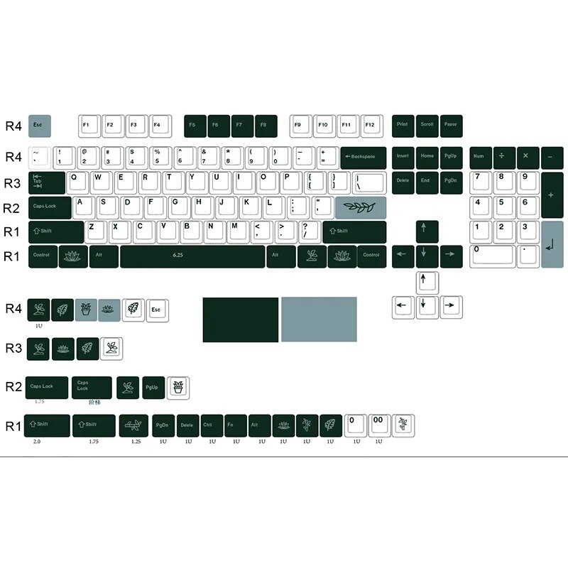 GMK Botanical Clone Keycaps PBT Dye Subbed Cherry Profile Keycap For MX Switch Mechanical Keyboard GH60 1 - GMK Keycap