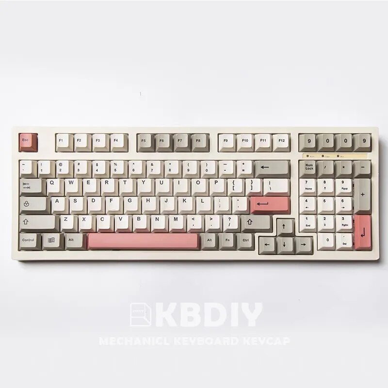 KBDiy 9009 Retro Cherry Profile Keycap 134 Keys Set For Mechanical Keyboard DIY Custom PBT DYE 3 - GMK Keycap