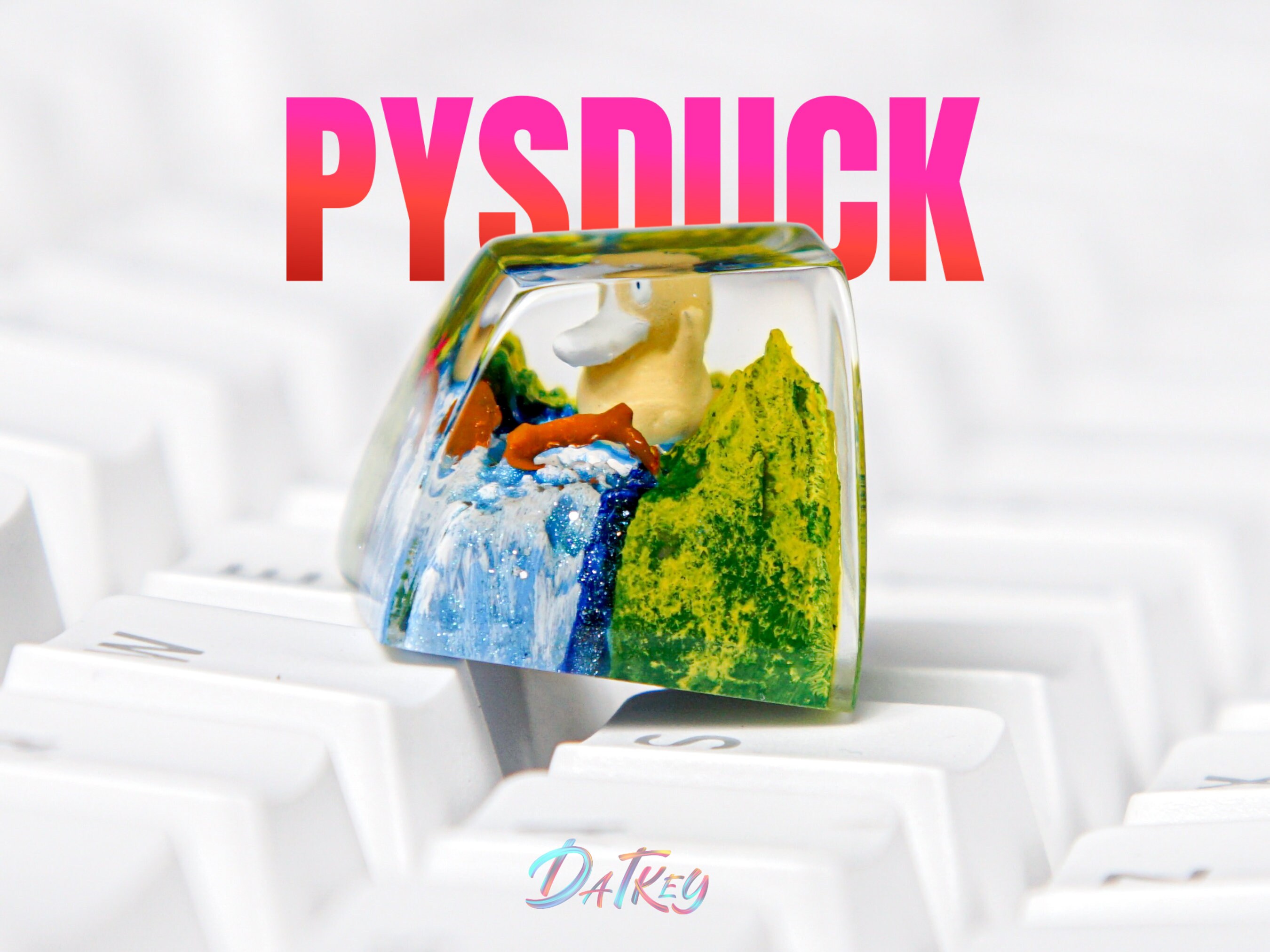 Pysduck Keycap, Pokemon Keycap, Artisan Keycap, Keycap for MX Cherry Switches Keyboard, Handmade Gift