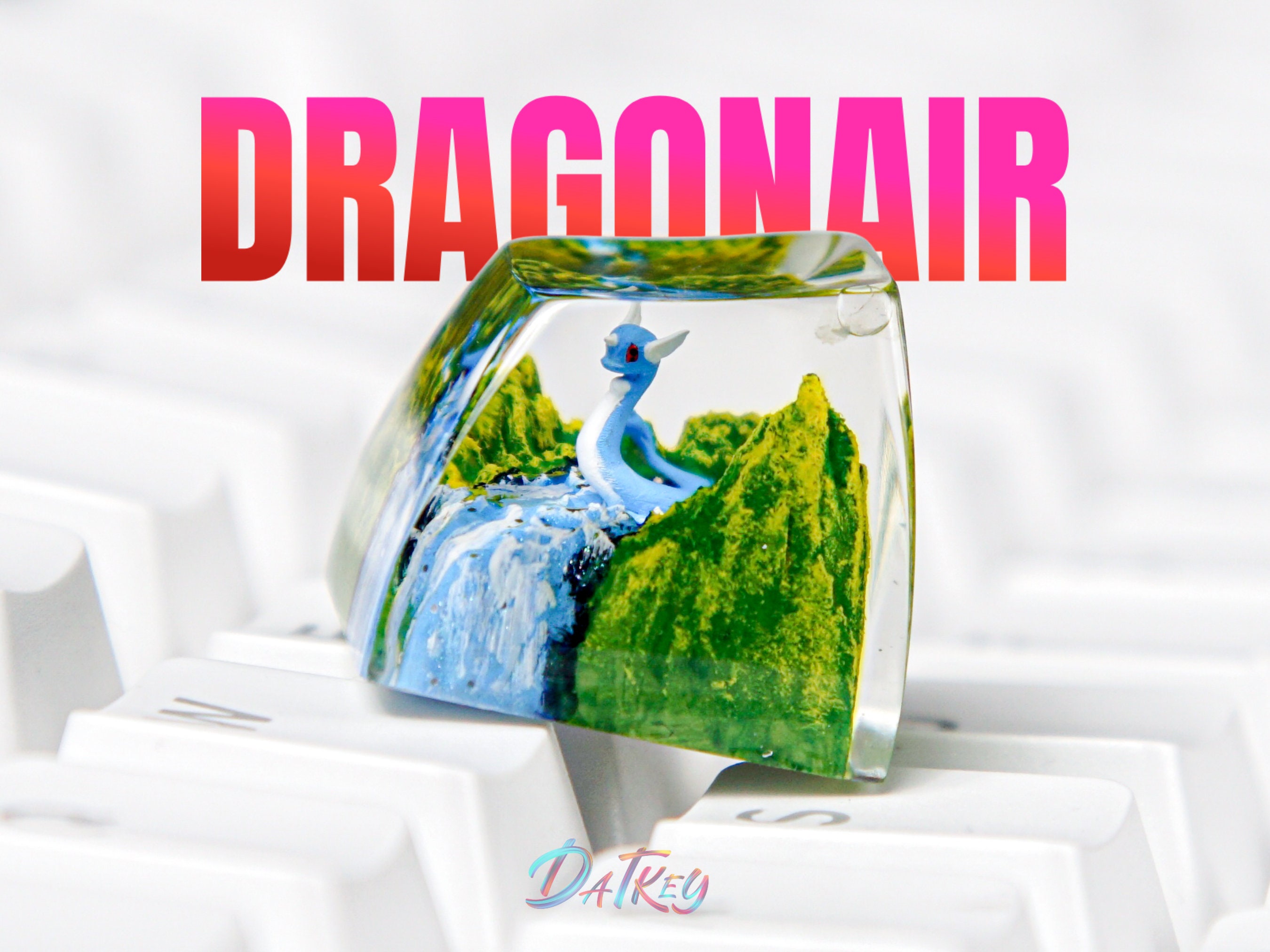 Dragonair Keycap, Pokemon Keycap, Artisan Keycap, Keycap For Cherry MX Switches Mechanical Keyboard, Gift for Him
