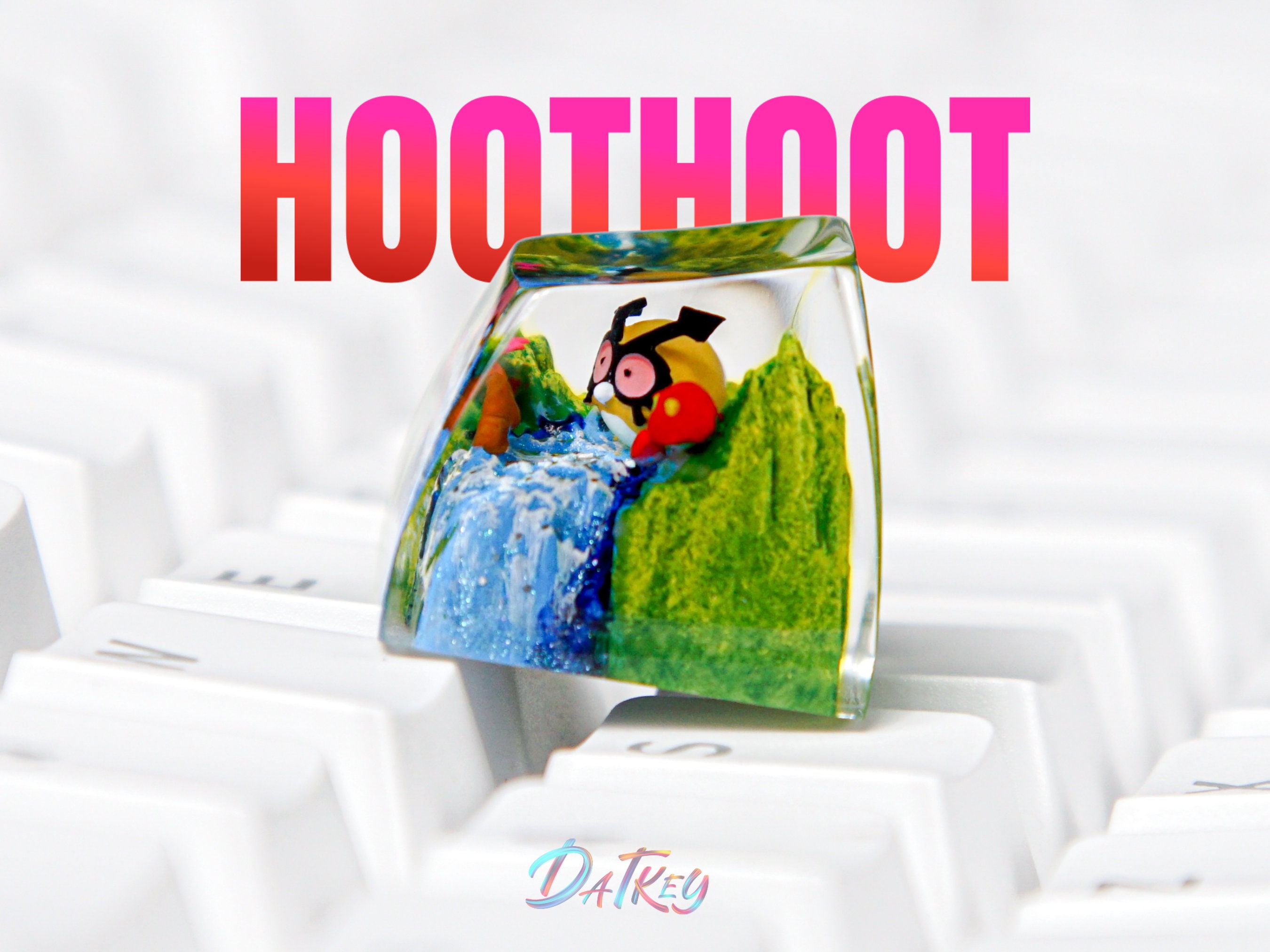 Hoothoot Keycap, Pokemon Keycap, Artisan Keycap, Keycap For Cherry MX Switches Mechanical Keyboard, Gift for Him
