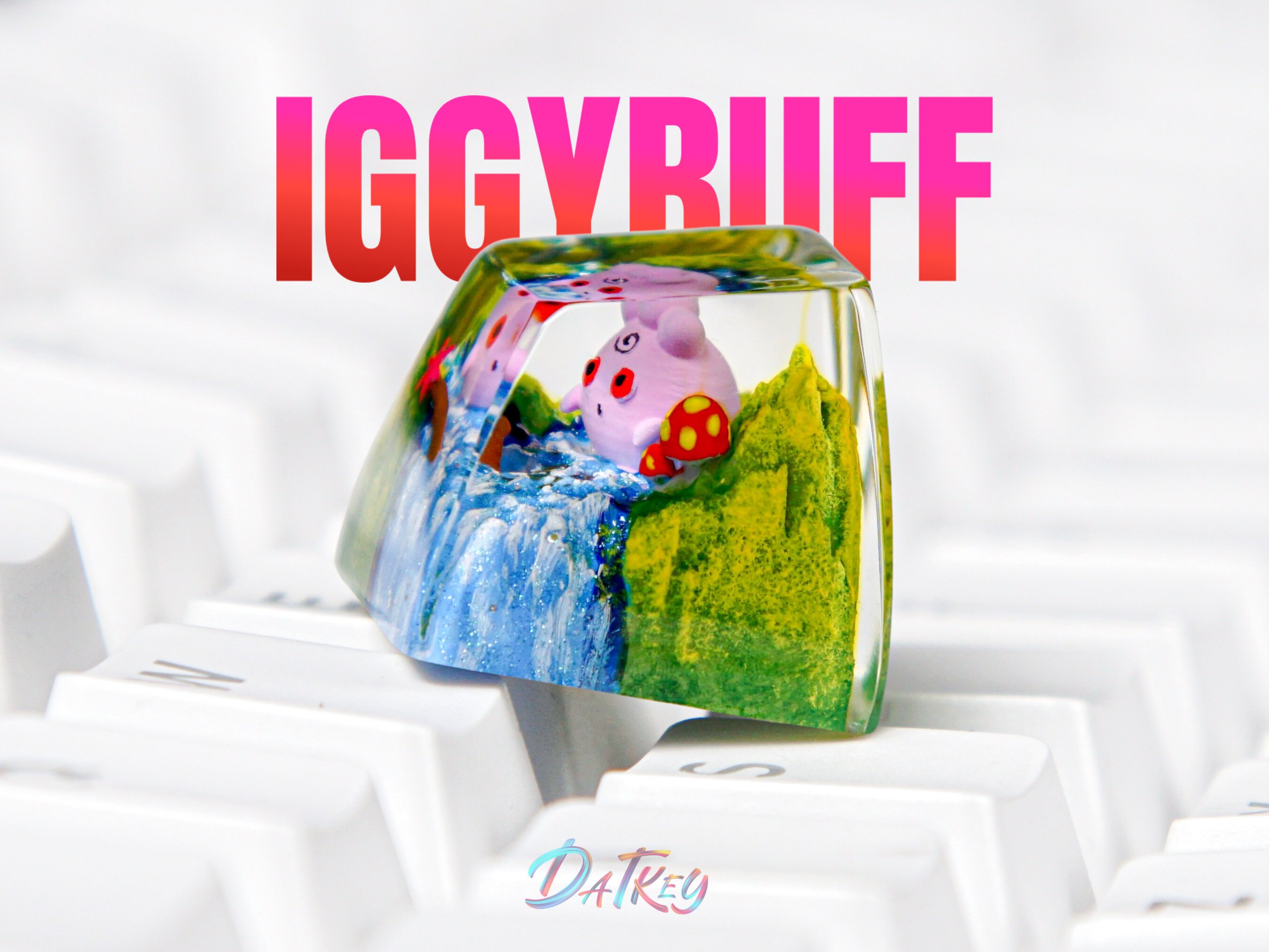Iggybuff Keycap, Pokemon Keycap, Artisan Keycap, Keycap For Cherry MX Switches Mechanical Keyboard, Gift for Him