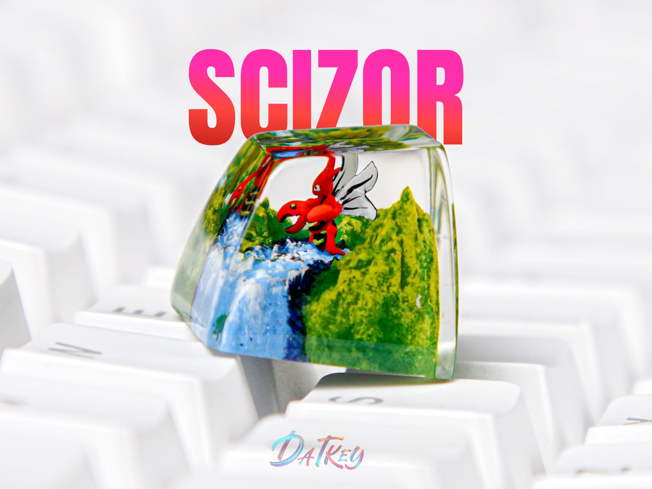 Scizor Keycap, Pokemon Keycap, Artisan Keycap, Keycap For Cherry MX Switches Mechanical Keyboard, Gift for Him