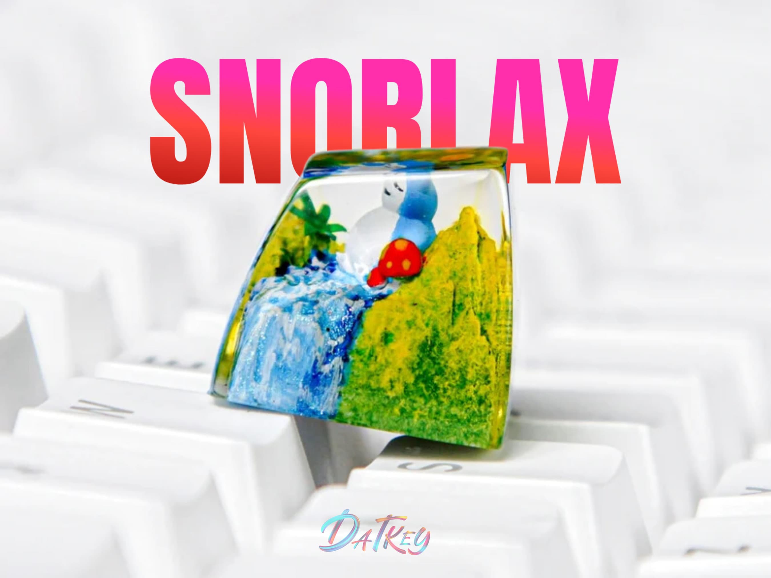Snorlax Keycap, Pokemon Keycap, Artisan Keycap, Resin Keycap For MX Cherry Keyboard, Gift for Him