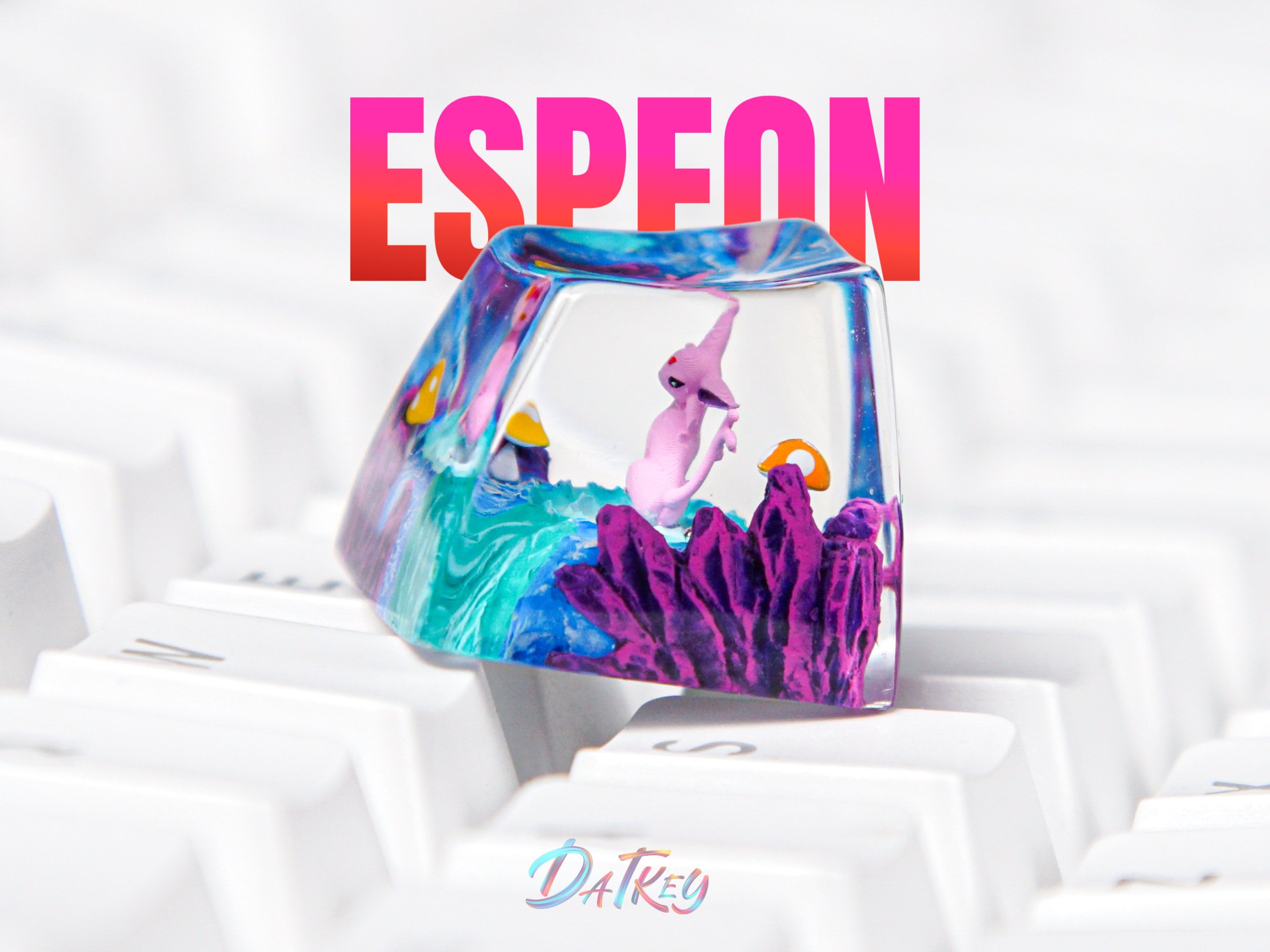 Espeon Keycap, Pokemon Keycap, Artisan Keycap, Keycap For Cherry MX Switches Mechanical Keyboard, Gift for Him