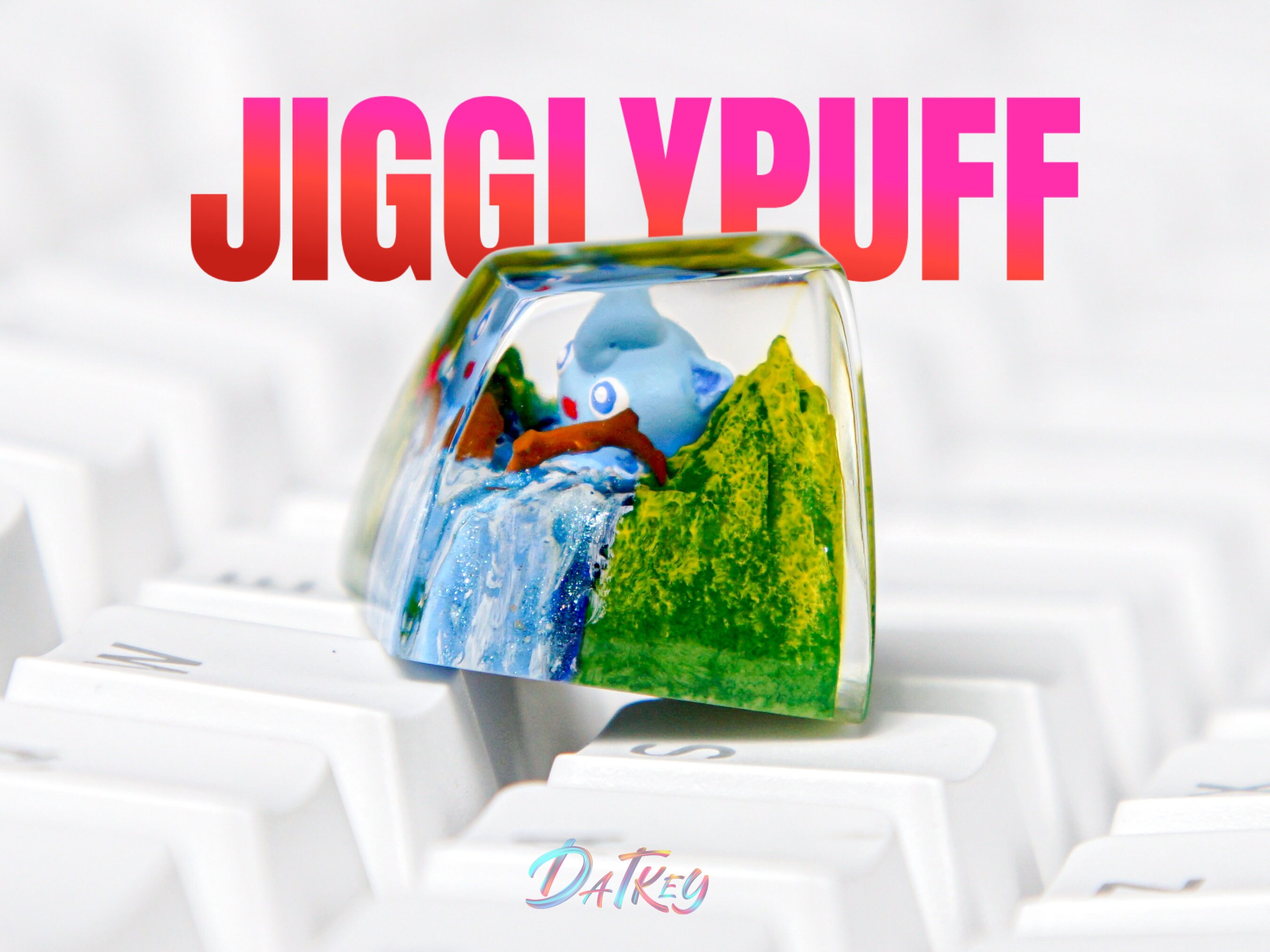 Jigglypuff Keycap, Pokemon Keycap, Artisan Keycap, Keycap For Cherry MX Switches Mechanical Keyboard, Gift for Him