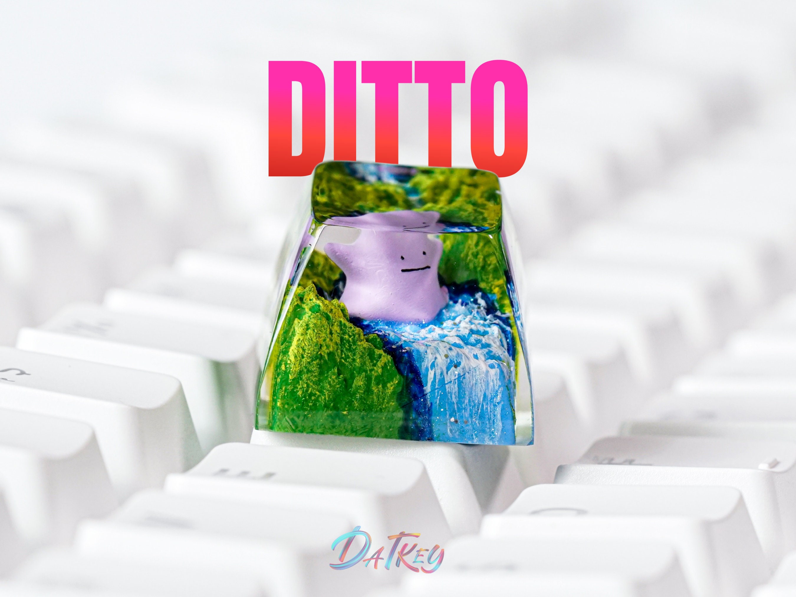 Ditto Keycap, Pokemon Keycap, Artisan Keycap, Esc Keycap, Keycap for MX Cherry Switches Keyboard, Handmade Gift