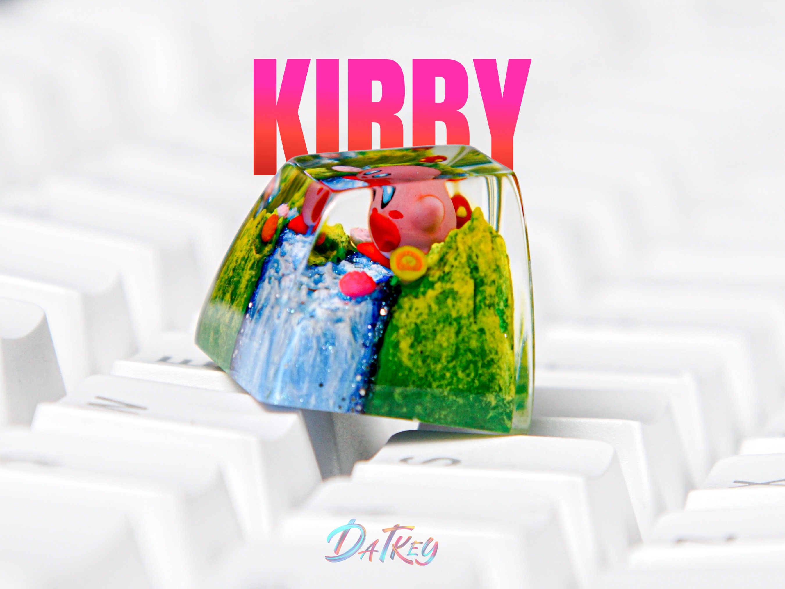 Kirby Keycap, Gaming Keycap, Artisan Keycap, Resin Keycap, Keycap for Cherry MX Switches Mechanical Keyboard, Gift for him