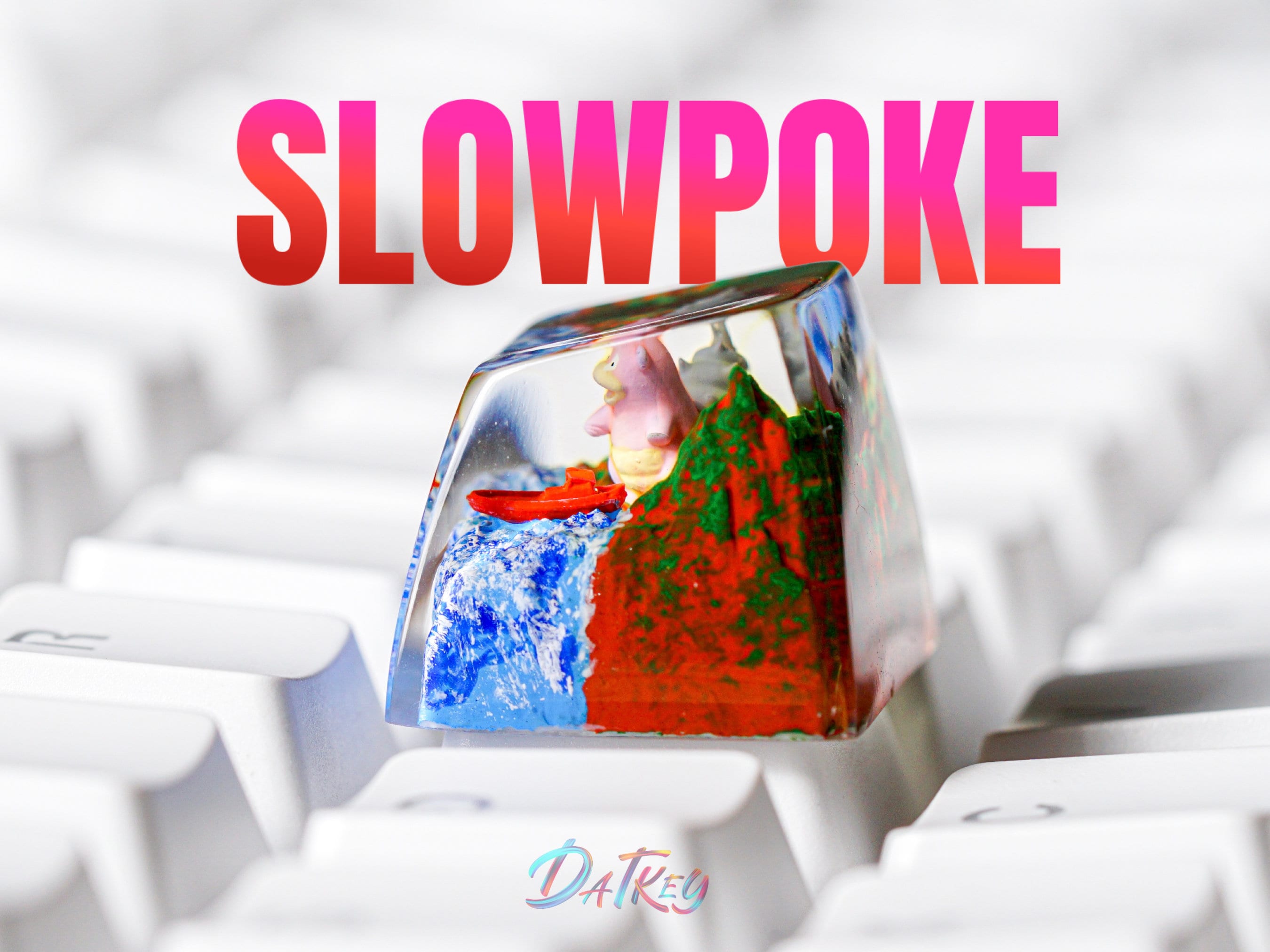 Slowpoke Keycap, Pokemon Keycap, Artisan Keycap, Esc Keycap, Keycap for MX Cherry Switches Keyboard, Handmade Gift