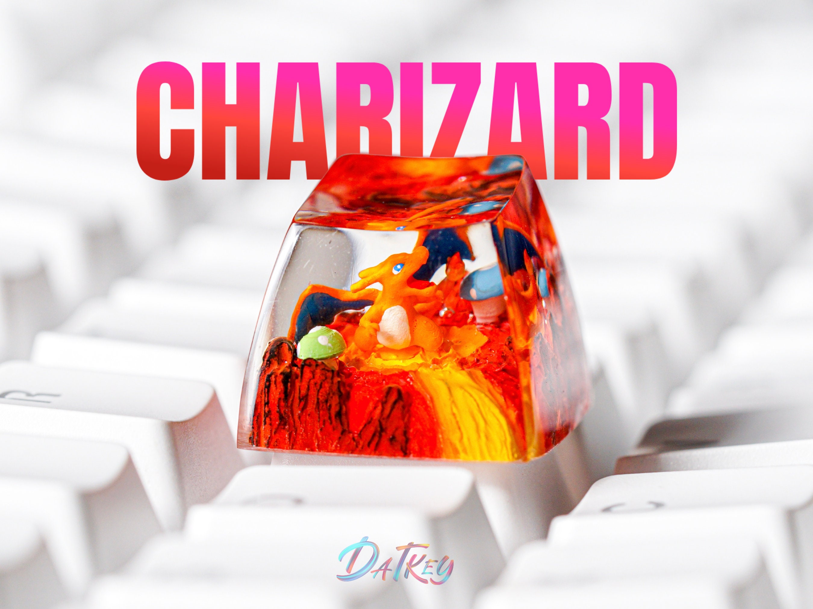 Charizard Keycap, Pokemon Keycap, Artisan Keycap, Keycap For Cherry MX Switches Mechanical Keyboard, Gift for Him